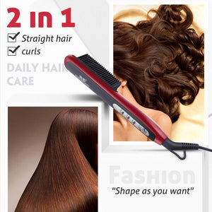 2 IN 1 Hair Straightening Curls Styler